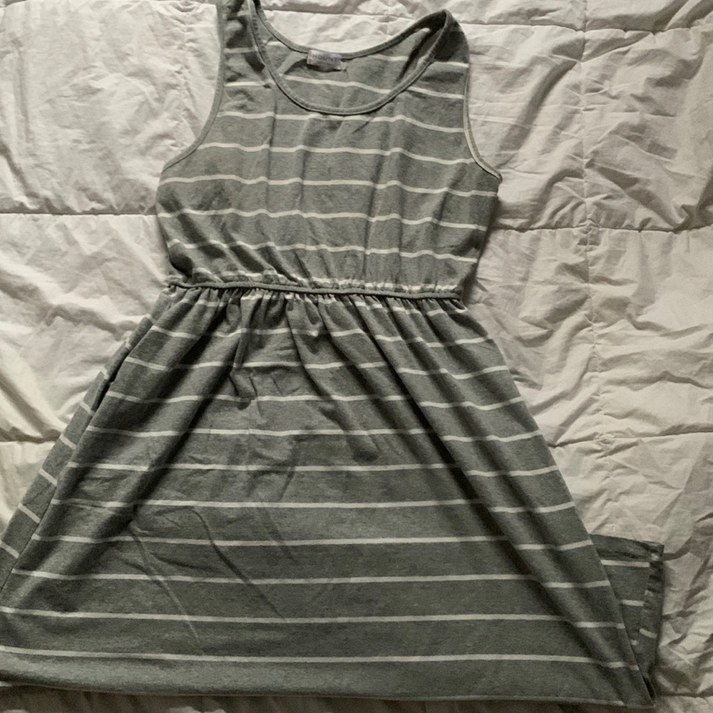 Grey striped dress